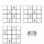 Sudoku 4x4 Dla Dzieci Do Druku
