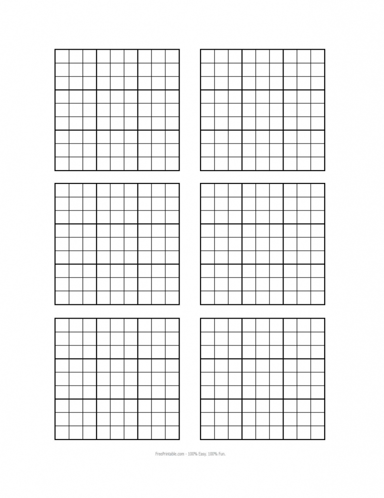 Sudoku Blank Grids 6 Per Page Archives Hashtag Bg Printable Blank 