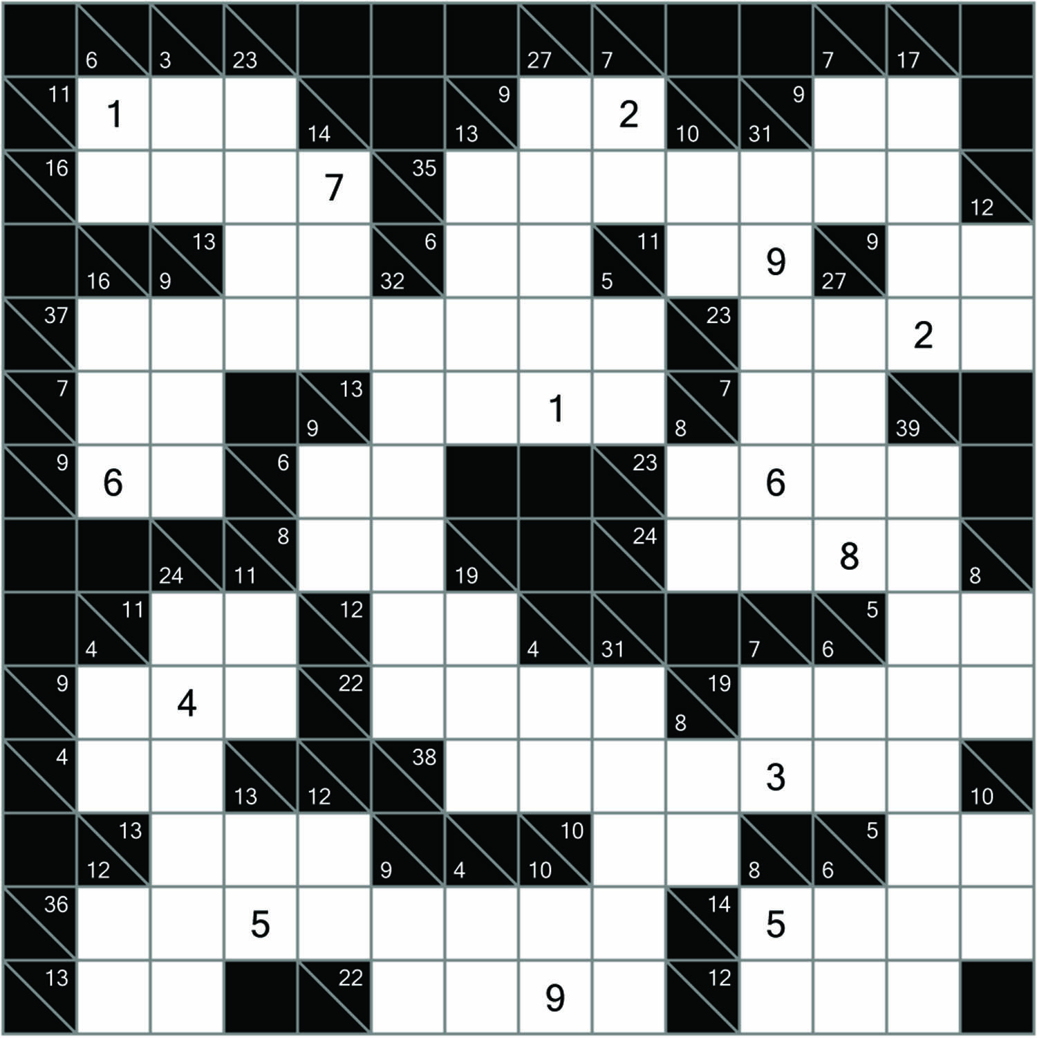 Sudoku Embedded In A Kakuro Paramesis Puzzle Blog Sudoku Printable