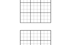 Sudoku Grids Template Free Download