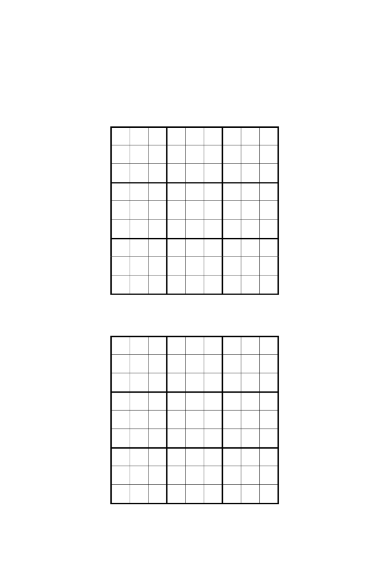 Sudoku Grids Template Free Download | Sudoku Printables