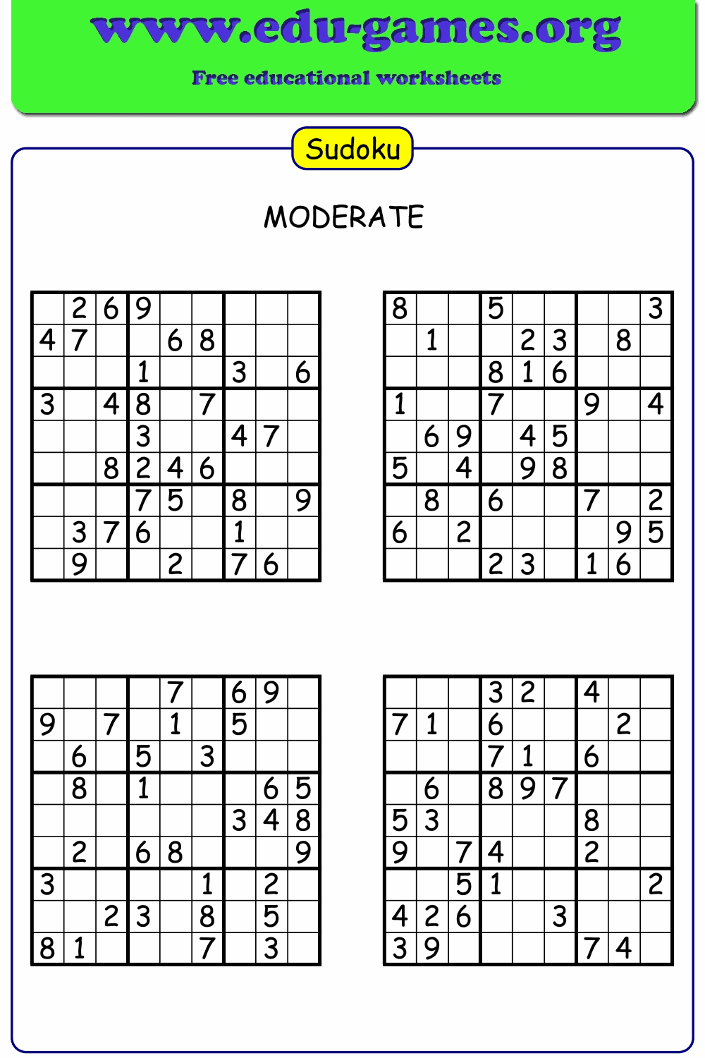 Sudoku Maker Free Printable Worksheets