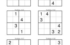 Sudoku Per Bambini 90 Schemi Facili 4x4 Da Stampare Temel Matematik