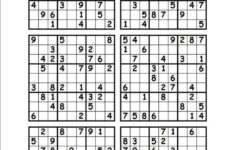 Sudoku Printable 6 Per Page Sudoku Printable Sudoku Sudoku Puzzles