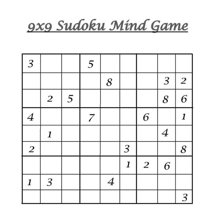 Printable Sudoku Billions