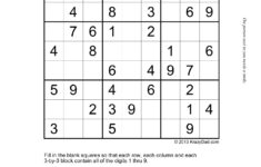 Sudoku Printable Krazydad Sudoku Printable
