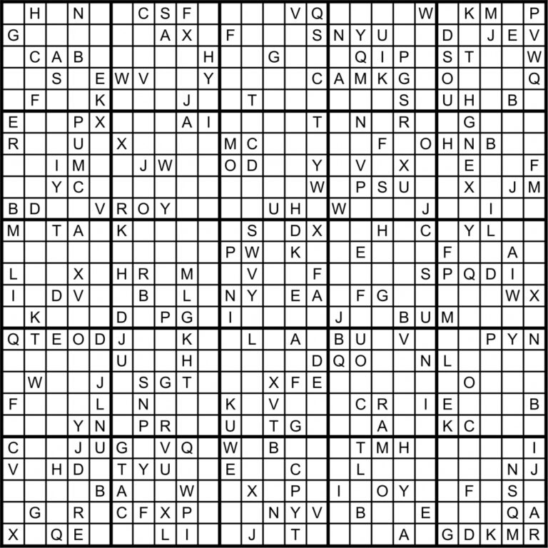 Sudoku Puzzles Printable 25X25 Printable Sudoku 25X25 Printable ...
