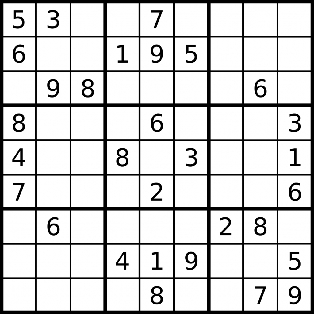 Sudoku Simple English Wikipedia The Free Encyclopedia Printable 