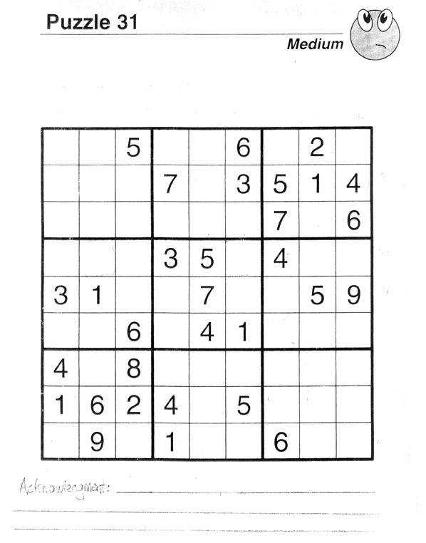 Printable Sudoku For Grade 5