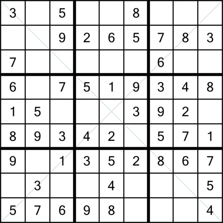 Printable Sudoku 25×25 Numbers