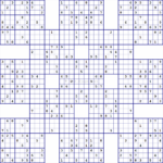 Super Samurai Sudoku 13 Grids Printable Diagonal Sudoku Printable