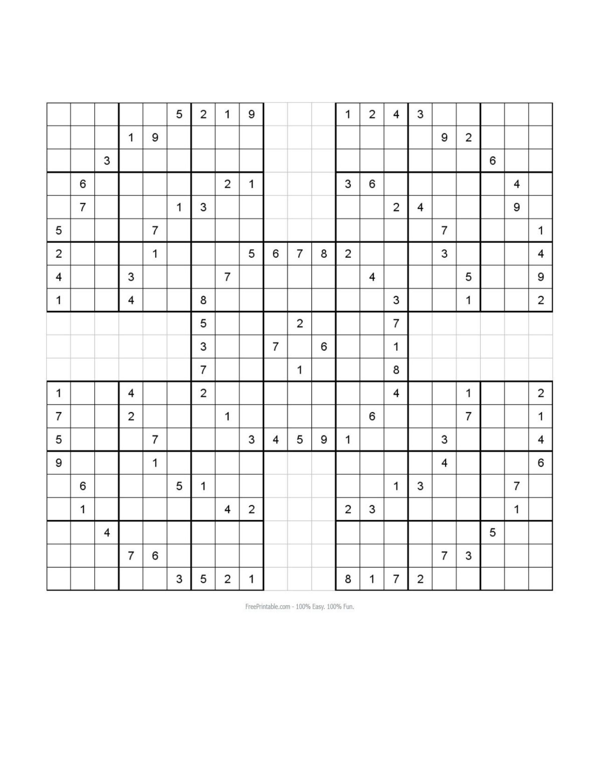 free printable mega sudoku puzzles