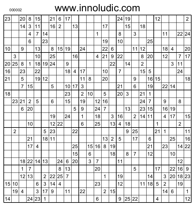 Super Sudoku 25X25 2