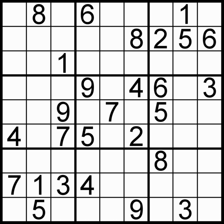 Printable Sudoku 6×6