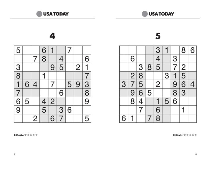 Printable Sudoku USA Today